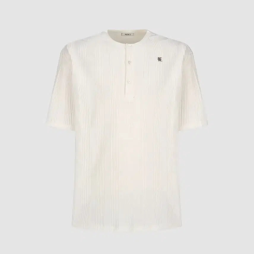 [BUNJANG] Nois Cotton Ribbed Henley Neck White L / (L) 노이스 COTTON RIBBED HENLEY NECK 화이트