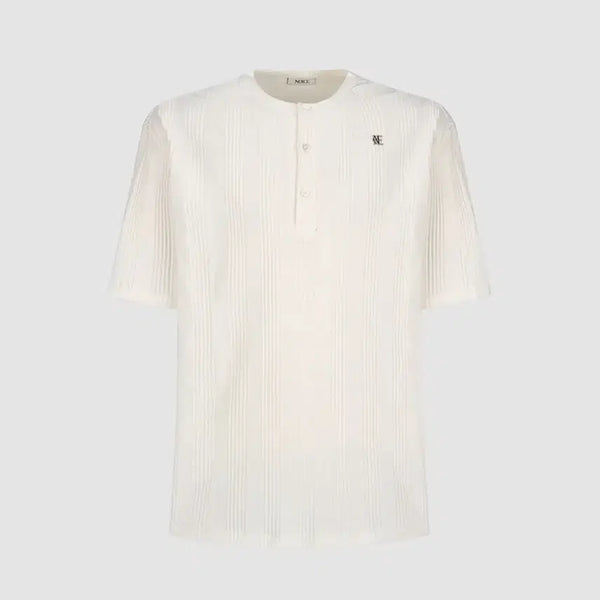 [BUNJANG] Nois Cotton Ribbed Henley Neck White L / (L) 노이스 COTTON RIBBED HENLEY NECK 화이트