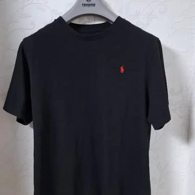 [BUNJANG] Polo Ralph Lauren Classic Black Crewneck T-Shirt with Red Pony Embroidery / (매장판 블랙) 폴로랄프로렌 반팔티 100 폴로티