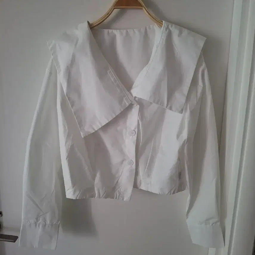 [BUNJANG] Sailor Collar Blouse White / 세일러 카라 블라우스 화이트55~66