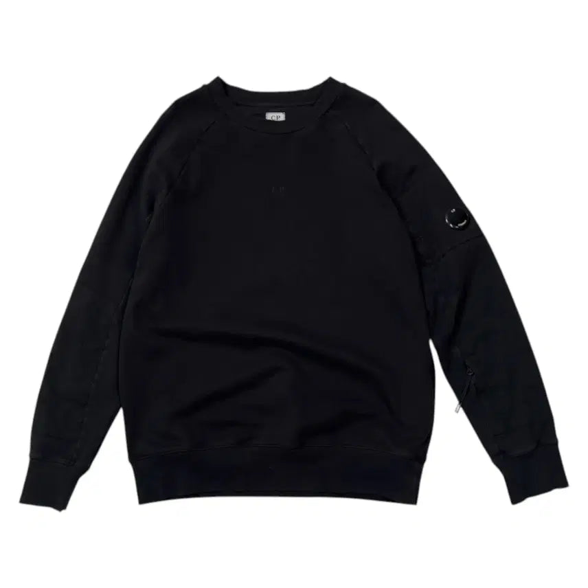 [BUNJANG] C.P. Company Lens Pocket Nylon Panel Sweatshirt / 씨피컴퍼니 블랙 렌즈 포켓 나일론 패널 맨투맨 105