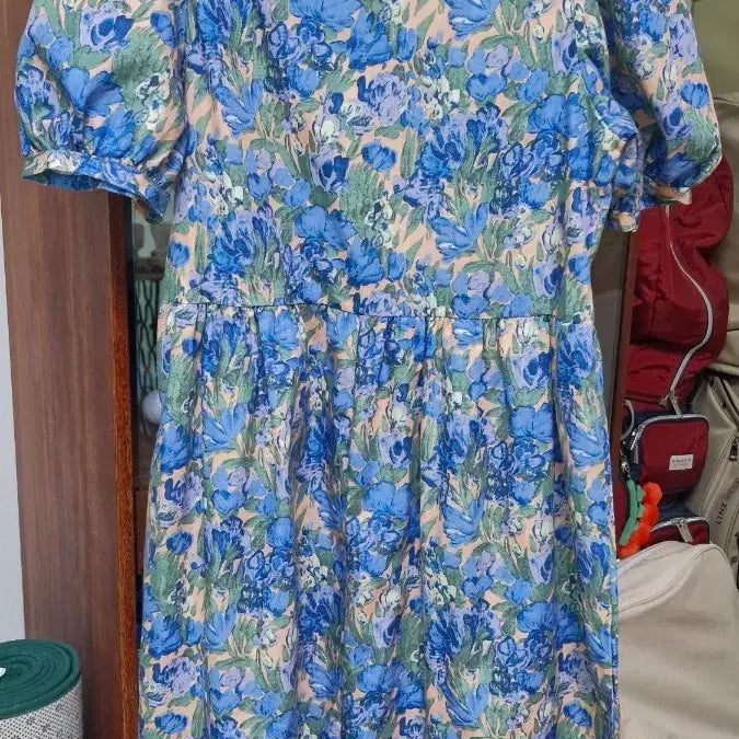 [BUNJANG] Women's Puff Sleeve Dress & Lace Robe Set / 여성 원피스 & 가운 판매합니다!