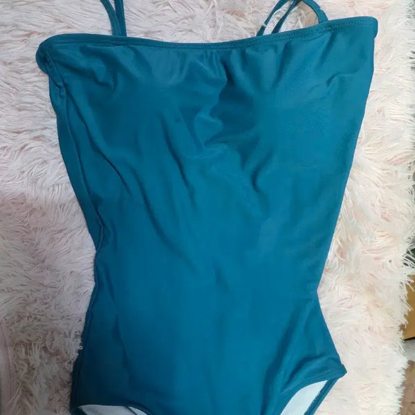 [BUNJANG] One-Piece Swimsuit (Teal) / 90~95.수영복 청록색.  ( 블랙그냥드립니다.