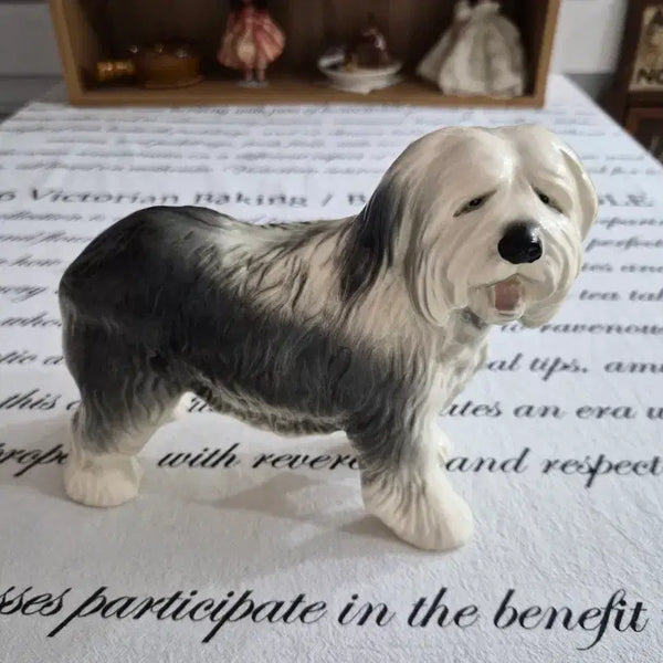 [BUNJANG] Vintage English Sheepdog Figurine / 빈티지 잉글리쉬쉽독 피겨린 피규어