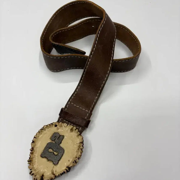 [BUNJANG] DSQUARED2 Vintage Horn Buckle Leather Belt / DSQUARED 디스퀘어드 웨스턴 빈티지 혼 버클 레더 벨트