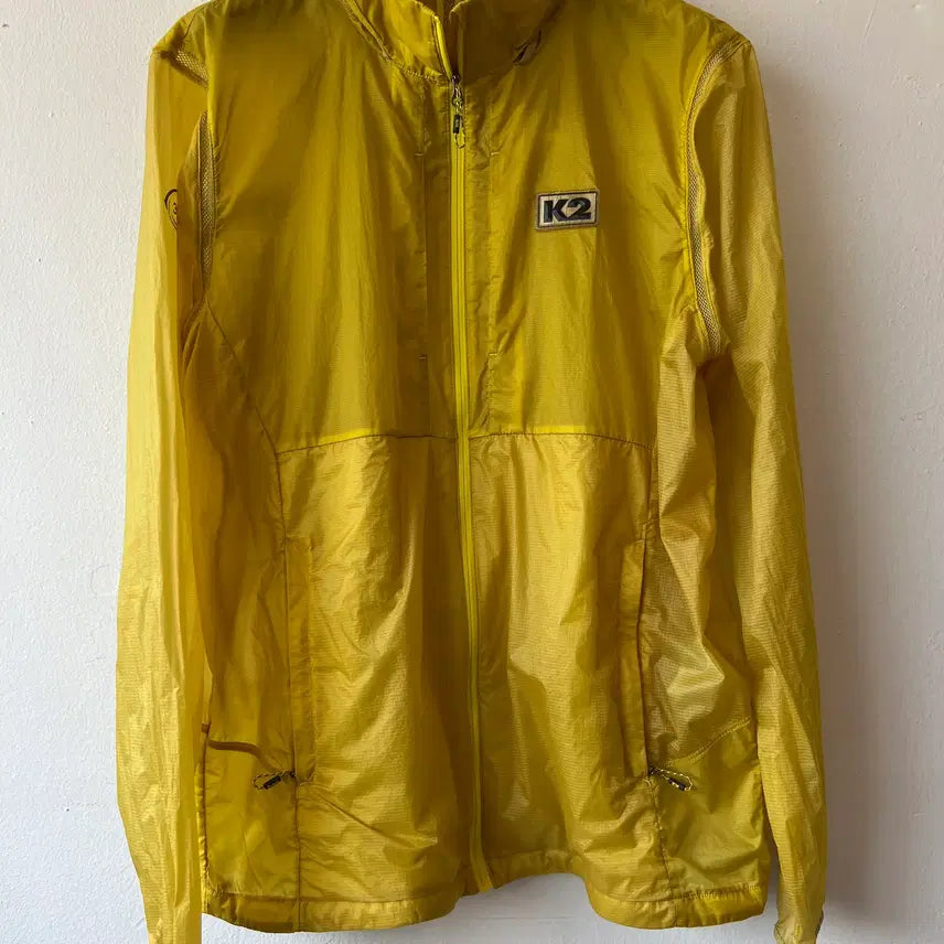 [BUNJANG] K2 Men's Mustard Yellow Windbreaker Hooded Jacket Jumper Size 105 / 케이투 K2 남성 머스타드옐로우 바람막이자켓 후드집업점퍼 105