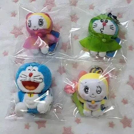 [BUNJANG] Doraemon & Dorami Friends Character Plush Keyring Set / 새상품)도라에몽/도라미 인형 키링 4종 세트(일괄)