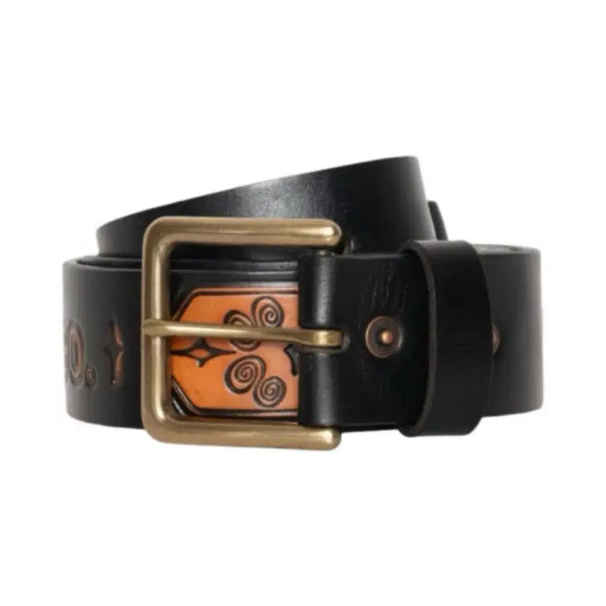 [BUNJANG] Stussy x Levi's Embossed Leather Belt Black / [L-XL] 스투시x리바이스 엠보스드 레더 벨트 블랙
