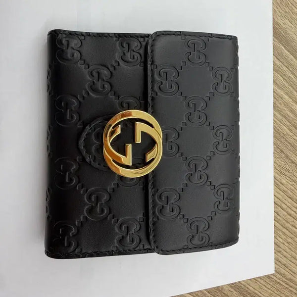 [BUNJANG] Gucci GG Marmont Bi-fold Wallet Black / 구찌 로고 반지갑 블랙
