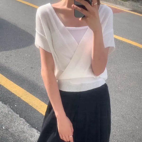 [BUNJANG] Near Wear Short Sleeve Knit / 니어웨어 반팔 니트