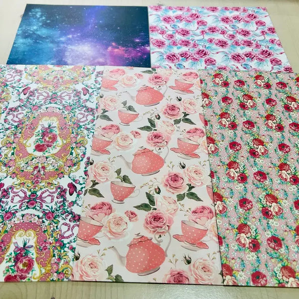 [BUNJANG] Double-Sided Wrapping Paper Set (5 Types) / 양면랩핑지 5종 일괄