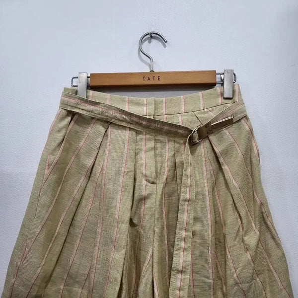 [BUNJANG] DEWL Belted Linen Stripe Shorts (Size 55) / [DEWL/듀엘] 벨티드 린넨 스트라이프 반바지 (55)
