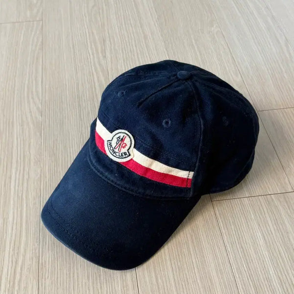[BUNJANG] Moncler Navy Tricolor Detail Baseball Cap / 정품 몽클레어 네이비 삼선 포인트 볼캡