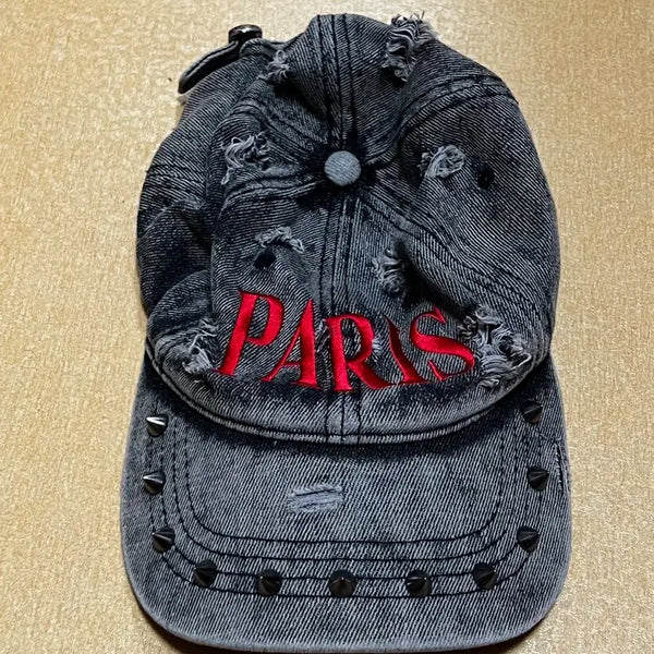 [BUNJANG] 2000 Archives Paris Spike Black Denim Ball Cap / ONE)) 2000아카이브스 파리 볼캡 스파이크 블랙 데님