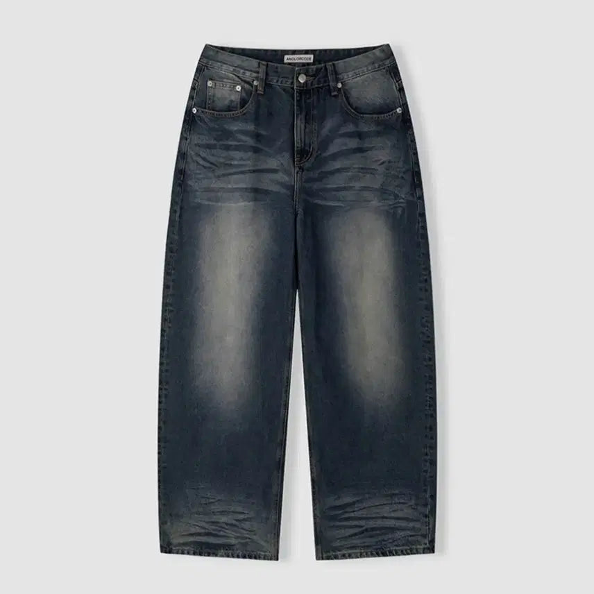 [BUNJANG] Unalloyed Code Embossed Washing Denim Pants M / 어널러코드 엠보워싱 데님팬츠 그린블루 M