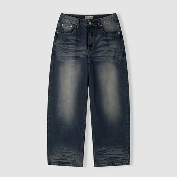[BUNJANG] Unalloyed Code Embossed Washing Denim Pants M / 어널러코드 엠보워싱 데님팬츠 그린블루 M