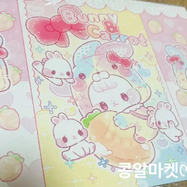 [BUNJANG] Rabbit & Carrot A4 Wrapping Paper / 신상) 포용 롭이어 당근 A4랩핑지