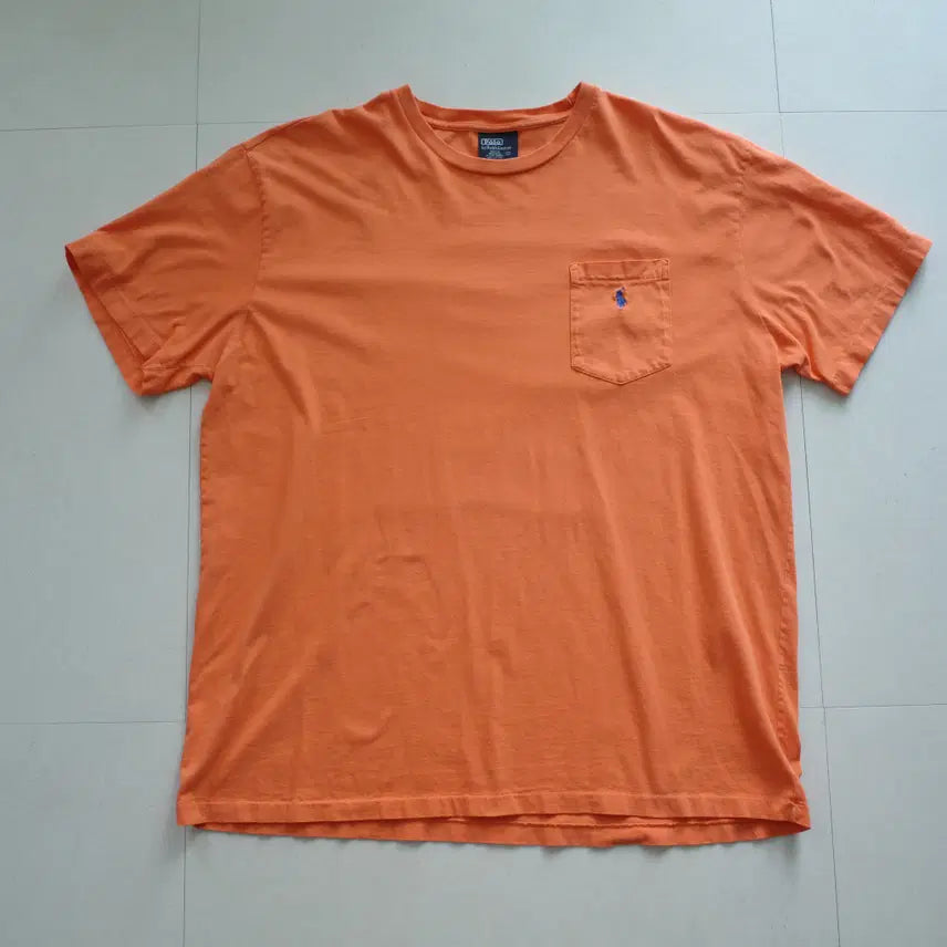 [BUNJANG] Polo Ralph Lauren Vintage Orange Pocket T-Shirt L / 폴로 랄프로렌 빈티지 오렌지 포켓티 L