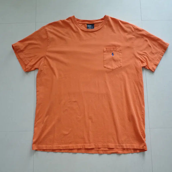 [BUNJANG] Polo Ralph Lauren Vintage Orange Pocket T-Shirt L / 폴로 랄프로렌 빈티지 오렌지 포켓티 L