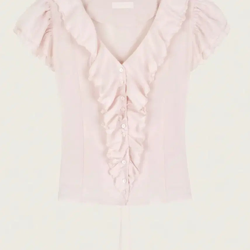 [BUNJANG] Clishure Pink Rosy Chiffon Blouse - Size S / 클리시어 핑크 로지 쉬폰 블라우스 s pink rosy chiffon
