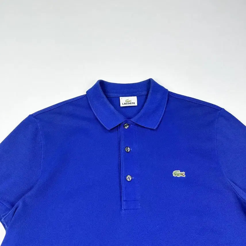 [BUNJANG] Lacoste Crocodile Cobalt Blue Short Sleeve Polo T-Shirt (L) / 라코스테 크록 코발트 블루 반팔 카라티 (L)