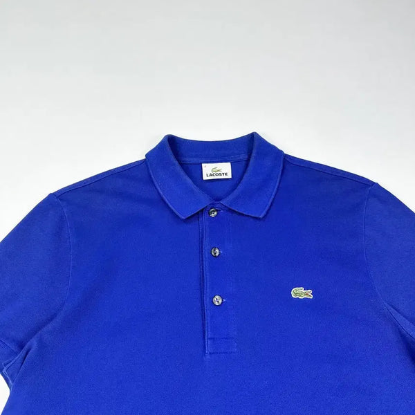 [BUNJANG] Lacoste Crocodile Cobalt Blue Short Sleeve Polo T-Shirt (L) / 라코스테 크록 코발트 블루 반팔 카라티 (L)