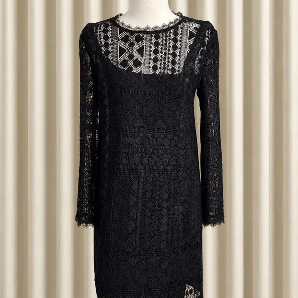 [BUNJANG] NAIN Black Lace Dress / NAIN 나인 블랙 레이스 원피스 S