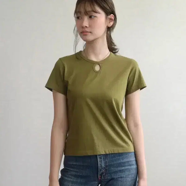 [BUNJANG] She's Cute Soda Tee Olive Forest Green / [새상품]쉬이즈튜트 소다티 올리브 포레스트 그린