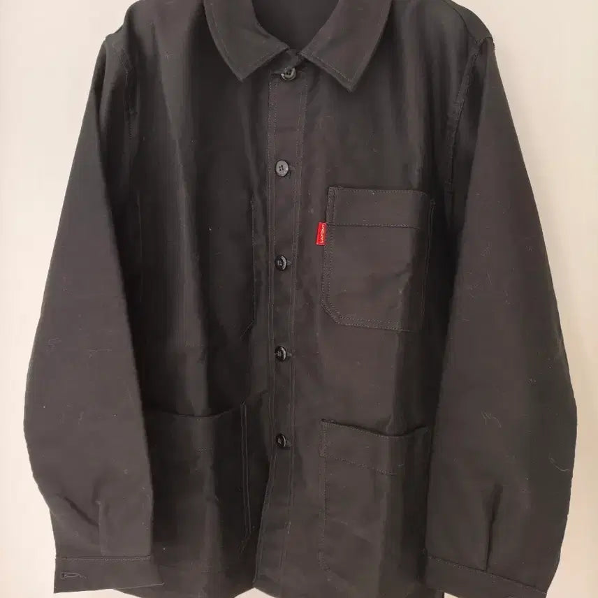 [BUNJANG] LaFond Moleskine French Work Jacket Black / 라퐁 몰스킨 프렌치 워크자켓 블랙