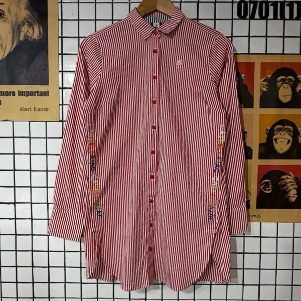 [BUNJANG] Castelbajac Patch Stripe Shirt / 까스텔바작 패치 스트라이프 셔츠 95