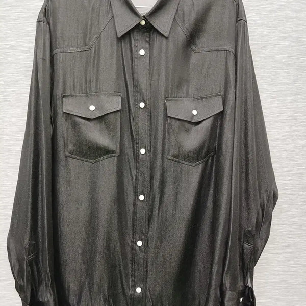[BUNJANG] 5673 Volante Silk Blend Shirt / 5673 볼란테 실크혼방 셔츠 1