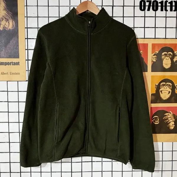 [BUNJANG] Uniqlo Fleece Zip-Up Jacket Dark Green M / 유니클로 플리스 집업 자켓 짙은 녹색 M