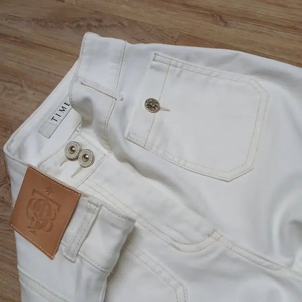 [BUNJANG] TIME (Hansem) Cream Colored White Pants / 고급진 TIME 타임 한섬 바지 크림컬러 화이트