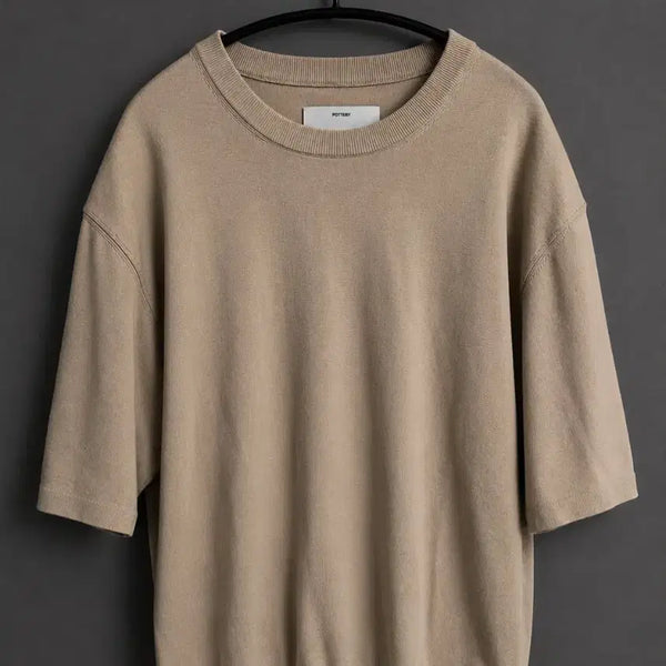 [BUNJANG] The Pottery Knit Short Sleeve Beige Size 1 / 새상품 포터리 니트 반팔 베이지 1