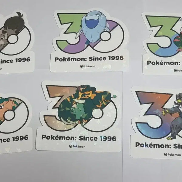 [BUNJANG] Pokemon 30th Anniversary Galar Region Logo Sticker Set (6 Types) / 포켓몬 30주년 로고 스티커 8세대 가라르 6종 세트