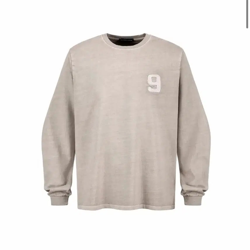 [BUNJANG] Archive 9 Logo Long Sleeve Beige / [3] 9999아카이브 9로고 롱슬리브 베이지