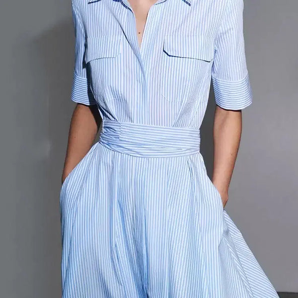 [BUNJANG] Women's Striped Midi Dress / 원피스 여성 원피스