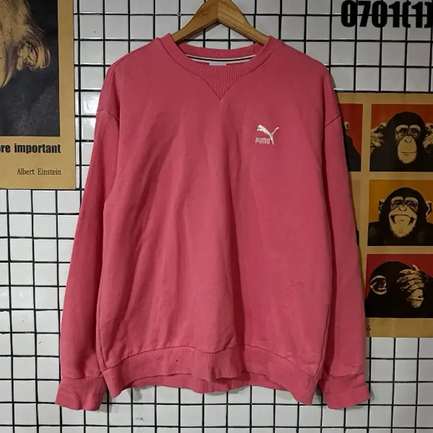 [BUNJANG] Puma Crewneck Sweatshirt Pink M / 푸마 맨투맨 핑크 M