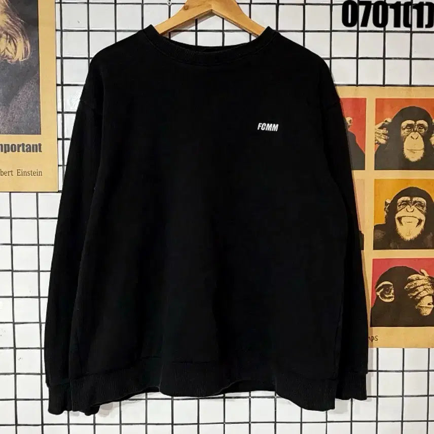 [BUNJANG] FCMM Black Sweatshirt L / FCMM 맨투맨 블랙 L