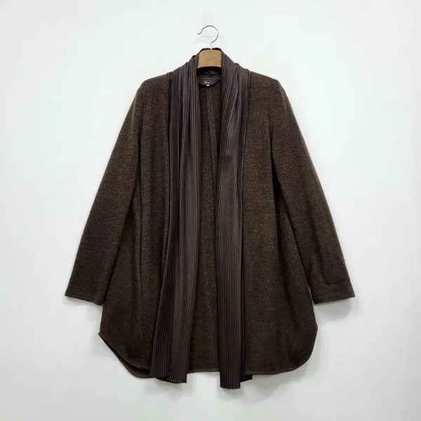 [BUNJANG] ISSE Pleated Wool Cardigan - Brown / 이새 플리츠 울 가디건 브라운/06/앨리스/1740