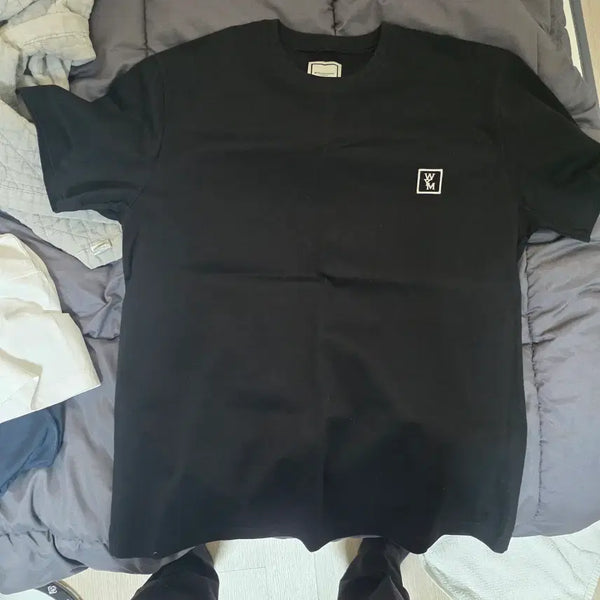 [BUNJANG] Wooyoungmi Black Short Sleeve T-Shirt with Back Logo / [48] 새상품급 우영미 백로고 블랙 반팔