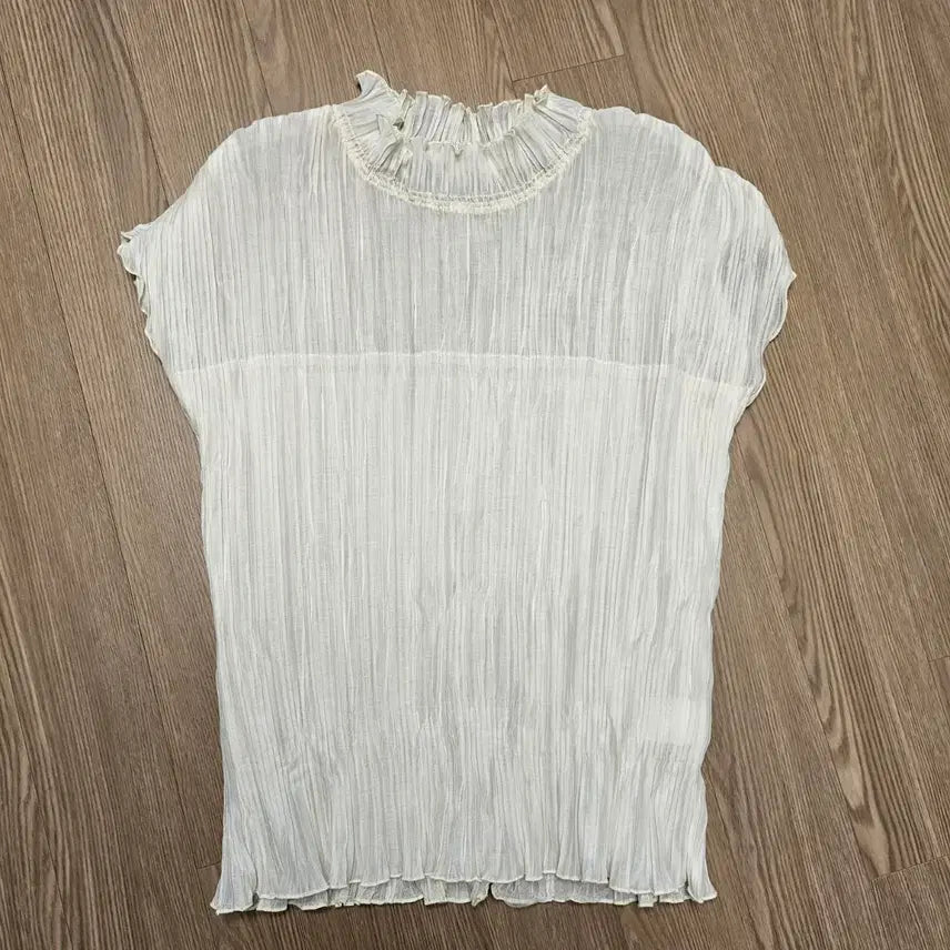 [BUNJANG] Women's Summer Blouse - White, Frill Detail / 여성 여름 블라우스