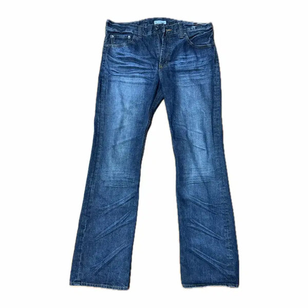 [BUNJANG] Y2K Wing Detail Straight Fit Vintage Washed Jeans / y2k 날개디테일 일자핏 빈티지 워싱팬츠