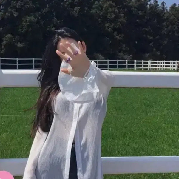 [BUNJANG] Pale Jade Swan Blouse Set (Blouse + Skirt) White / 페일제이드 스완블라우스 셋업 (블라우스+치마) 화이트
