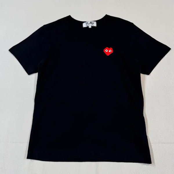[BUNJANG] Comme des Garçons Play Invader Pixel Collaboration T-Shirt Black / L) 꼼데가르송 플레이 인베이더 픽셀 콜라보 반팔 티셔츠 블랙