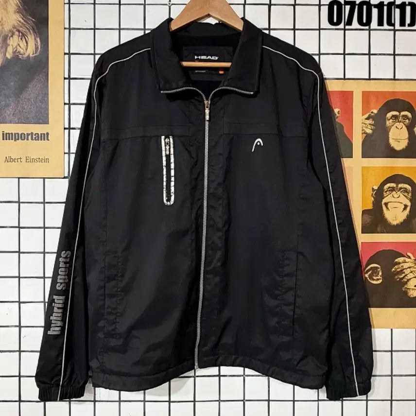 [BUNJANG] HEAD Black Hybrid Sports Jacket / 헤드 블랙 스포츠 자켓 100
