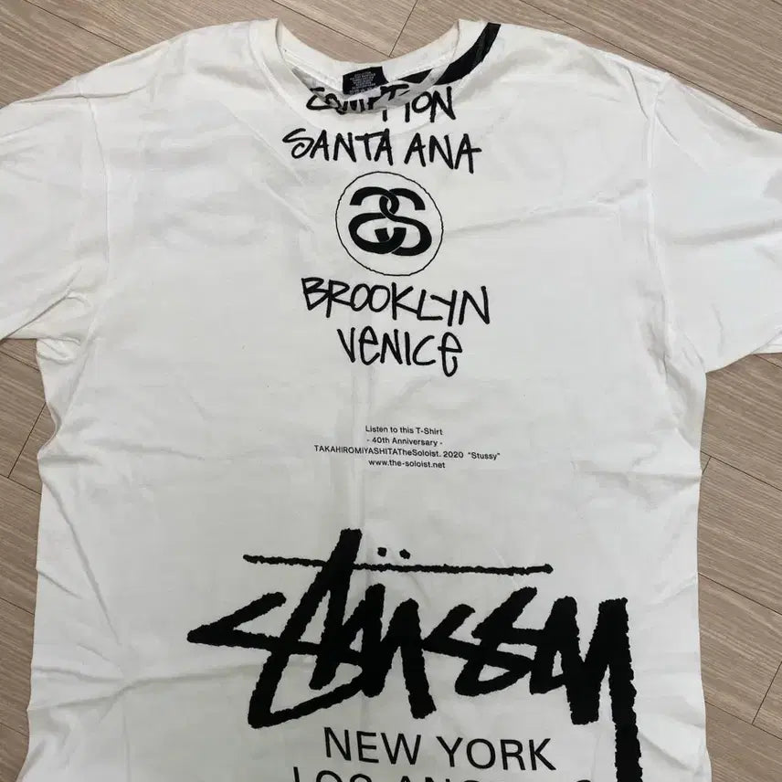 [BUNJANG] Stussy x Takahiro Miyashita The Soloist World Tour T-Shirt / [L]스투시 X 타카히로미야시타 솔로이스트 월드투어 반팔 티셔츠