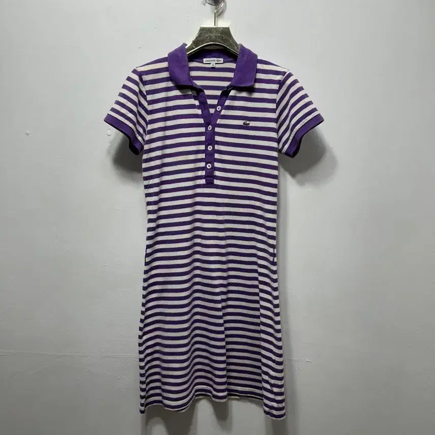 [BUNJANG] Lacoste Striped Polo Dress M / 라코스테 단가라 폴로 원피스 M