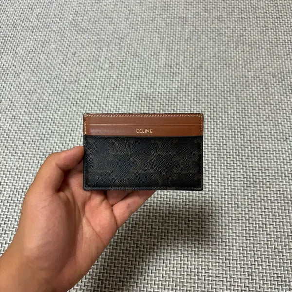 [BUNJANG] Celine Triomphe Card Holder Brown / 셀린느 트리온프 카드홀더