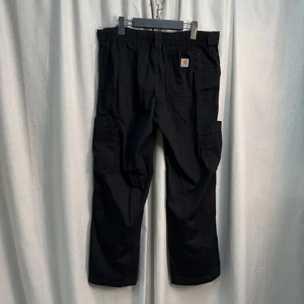 [BUNJANG] Carhartt Black Ripstop Elastic Waist Cargo Pants / M 칼하트 블랙 립스탑 밴딩 카고 팬츠 바지